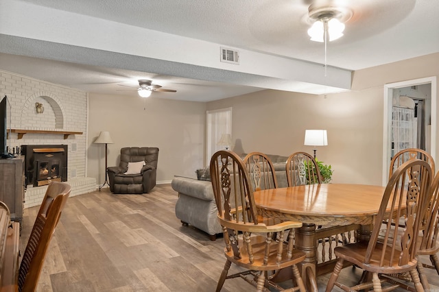 234 Robin Ln, Walnut Ridge, AR 72476 - dining room with a ceiling fan, wood finished floors, and baseboards