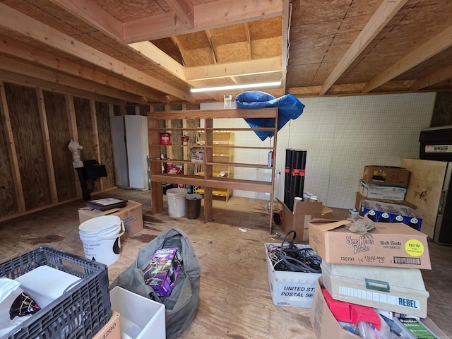 535 Ridgeview Ln, Russellville, AR 72802 - basement with freestanding refrigerator