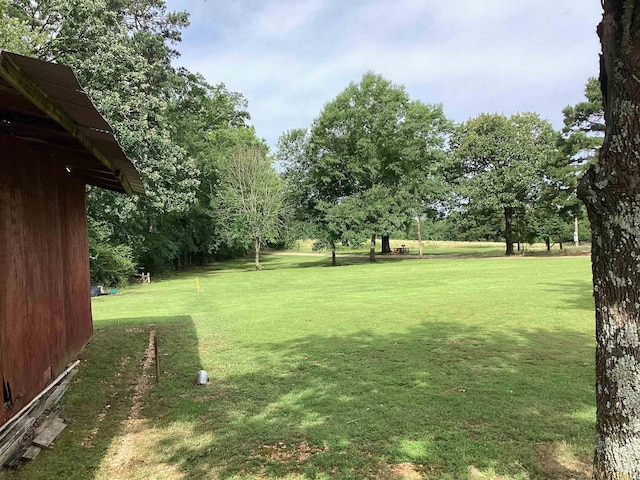 228 Nevada 66 W, Prescott, AR 71857 - view of grassy yard featuring view of wooded area