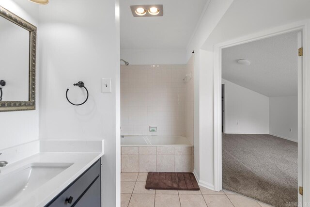 38 Ninth Fairway Loop, Maumelle, AR 72113 - full bath with vanity, tiled shower / bath combo, and tile patterned floors