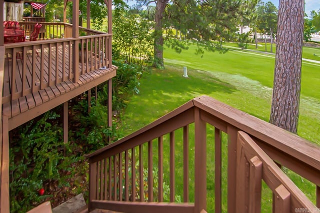 38 Ninth Fairway Loop, Maumelle, AR 72113 - wooden deck with a yard