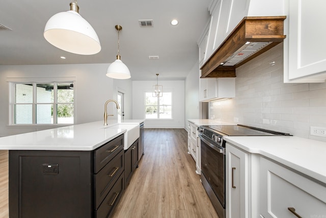 57 Republican Loop, Greenbrier, AR 72058 - kitchen featuring appliances with stainless steel finishes, white cabinetry, light wood-style flooring, a sink, and light countertops