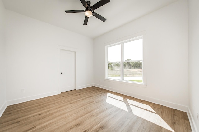 57 Republican Loop, Greenbrier, AR 72058 - spare room with baseboards, light wood-style flooring, and ceiling fan