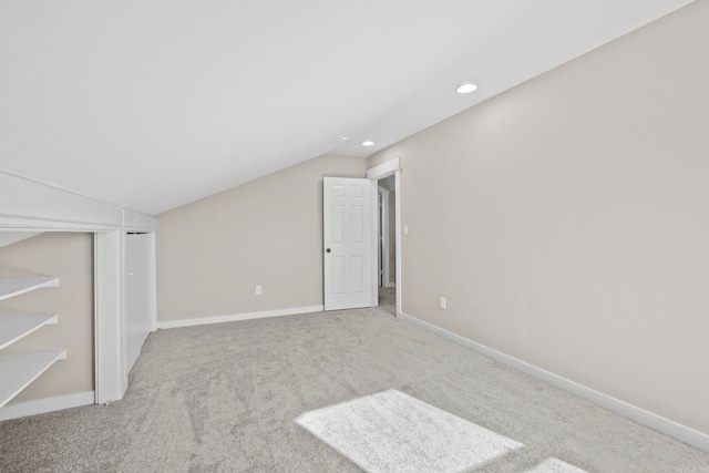 212 Barton St, Little Rock, AR 72205 - additional living space featuring recessed lighting, carpet floors, lofted ceiling, and baseboards