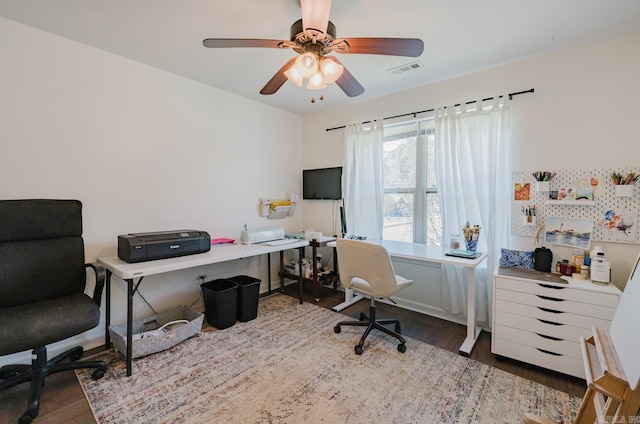 1324 Hunter Wood, Bryant, AR 72022 - office featuring wood finished floors and ceiling fan
