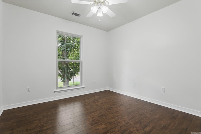 19 Twin Lks, Cabot, AR 72023 - unfurnished room featuring a ceiling fan, baseboards, and dark wood-style flooring