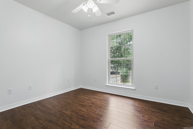 19 Twin Lks, Cabot, AR 72023 - unfurnished room with ceiling fan, dark wood finished floors, and baseboards
