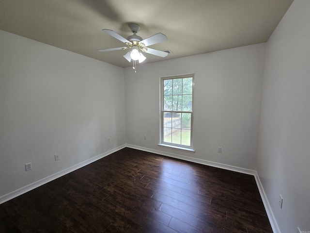 19 Twin Lks, Cabot, AR 72023 - empty room featuring dark wood-type flooring, a ceiling fan, and baseboards