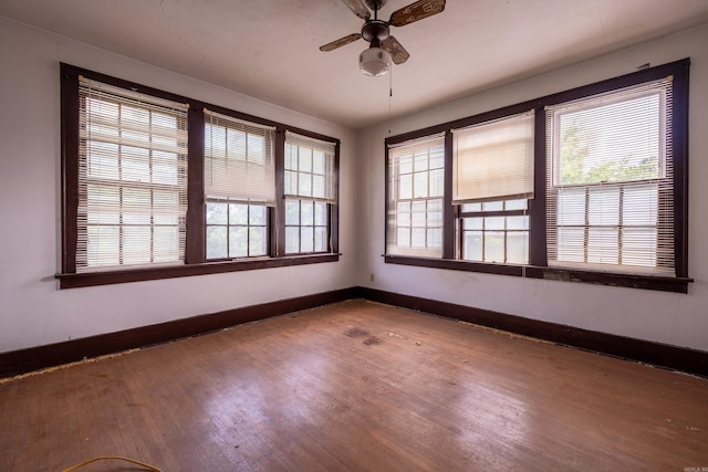 2815 Broadway St, Little Rock, AR 72206 - unfurnished room featuring wood finished floors, ceiling fan, and baseboards