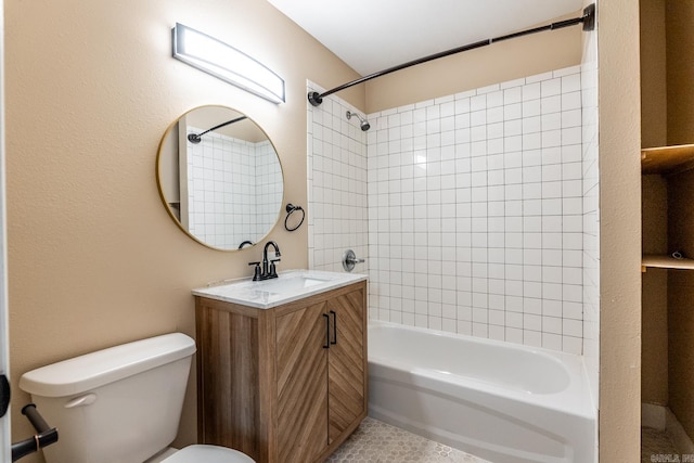 3317 W 7th St, Little Rock, AR 72205 - bathroom with toilet, vanity, and shower / tub combination