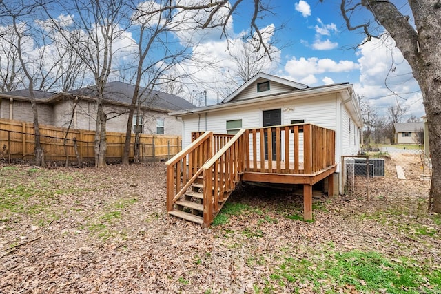 3317 W 7th St, Little Rock, AR 72205 - rear view of property with a deck