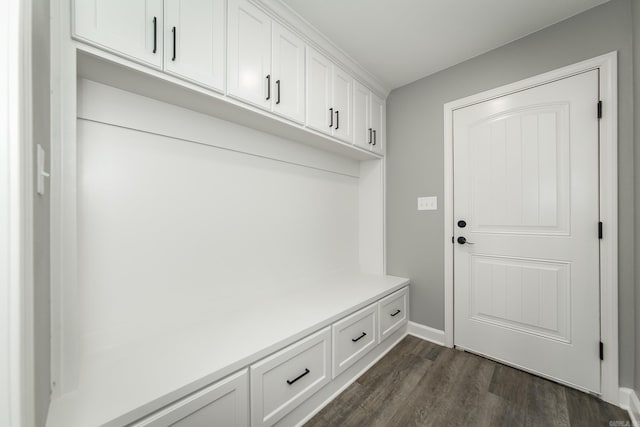 5201 Canter Ln, Jacksonville, AR 72076 - mudroom featuring dark wood-type flooring and baseboards