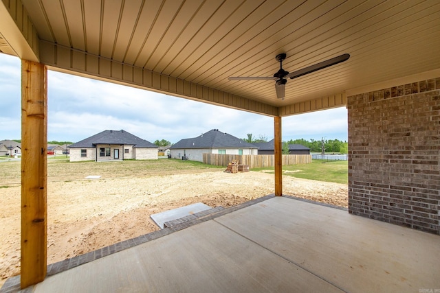 5201 Canter Ln, Jacksonville, AR 72076 - view of patio / terrace with ceiling fan
