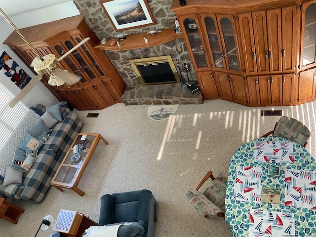 235 Sylvan Dr, Greers Ferry, AR 72067 - living room featuring a fireplace