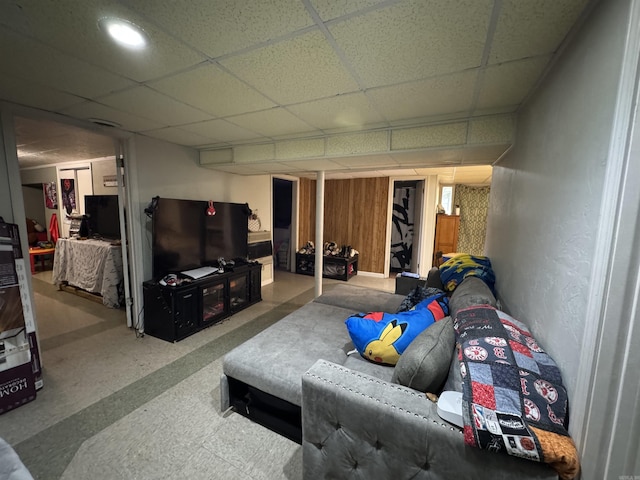 821 S 12th Ave, Piggott, AR 72454 - living area featuring a drop ceiling