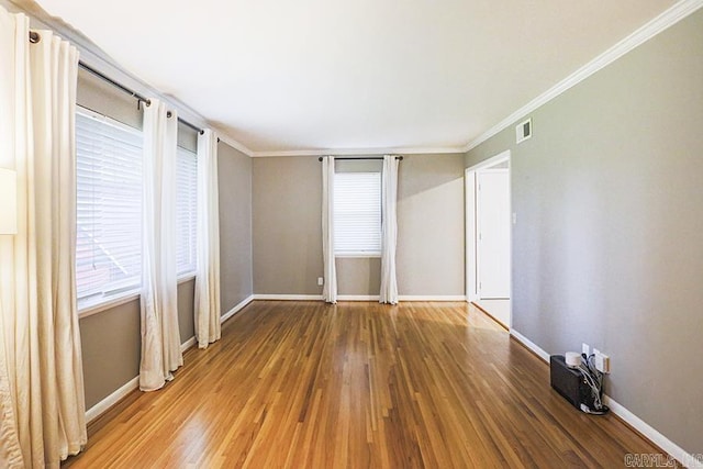 5 Brookridge Dr, Little Rock, AR 72205 - unfurnished room featuring wood finished floors, ornamental molding, and baseboards