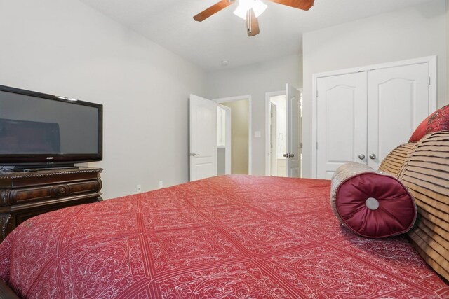 5017 Calico Creek Cv, North Little Rock, AR 72116 - bedroom featuring ceiling fan and a closet