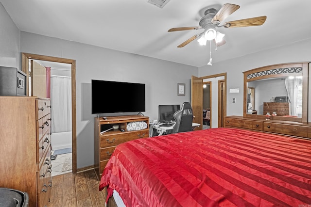 16 Clinton Ct, Cabot, AR 72023 - bedroom with hardwood / wood-style flooring and a ceiling fan