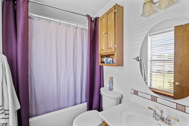 16 Clinton Ct, Cabot, AR 72023 - bathroom featuring toilet, shower / bath combo, and vanity