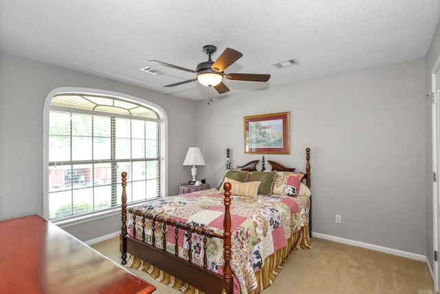 113 Deer View Cir, Hot Springs, AR 71913 - bedroom with multiple windows, light carpet, baseboards, and a textured ceiling