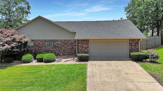 113 Deer View Cir, Hot Springs, AR 71913 - view of front facade with an attached garage, driveway, brick siding, and roof with shingles