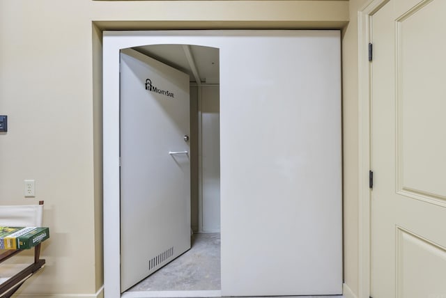 1606 Hilldale, Alexander, AR 72002 - hallway with unfinished concrete floors