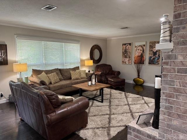 2012 Paula St, Pocahontas, AR 72455 - living room with wood finished floors, ornamental molding, and baseboards