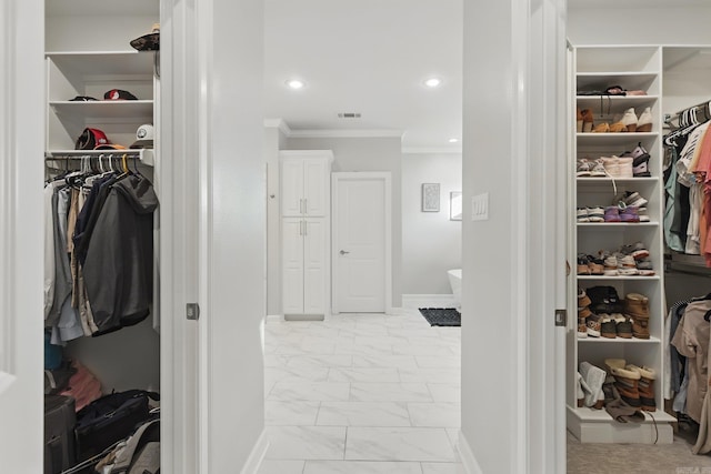 7429 Lake Point Cir, Benton, AR 72019 - spacious closet with light marble finish flooring