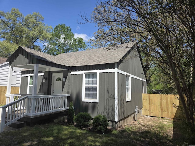 4518 W 25th, Little Rock, AR 72204 - view of property exterior with roof with shingles and board and batten siding