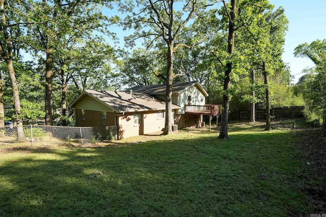 2318 Breckenridge Dr, Little Rock, AR 72227 - view of yard with a wooden deck