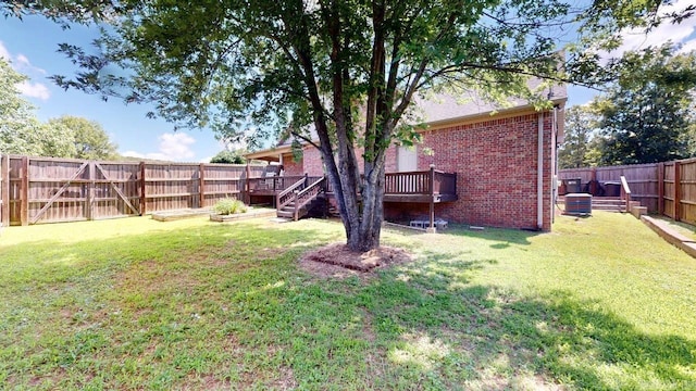 3805 Irby Dr, Conway, AR 72034 - view of yard featuring a wooden deck