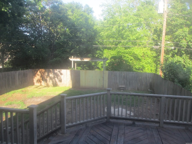 2111 S Arch St, Little Rock, AR 72206 - wooden deck with a fenced backyard