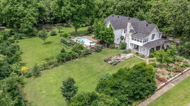 view from above of property