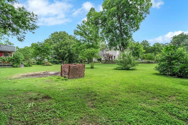 view of green lawn