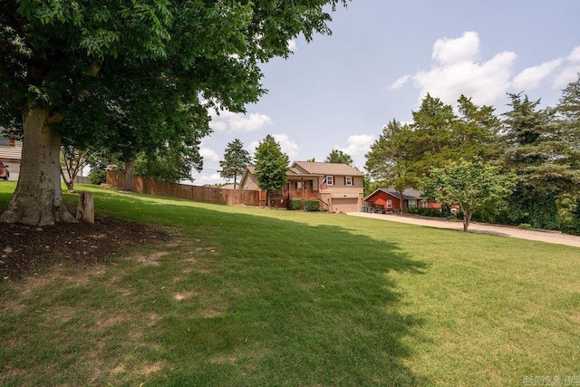 1244 N Scenic Dr, Heber Springs, AR 72543 - view of yard featuring a garage and driveway