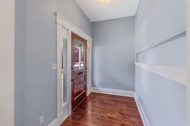 1908 S Gaines St, Little Rock, AR 72206 - entrance foyer with dark wood finished floors and baseboards