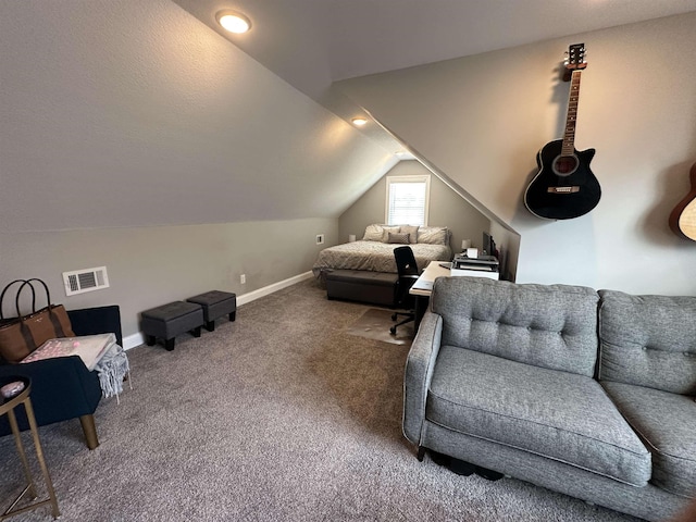 1008 Wildcat Ln, Jonesboro, AR 72405 - carpeted bedroom with vaulted ceiling and baseboards