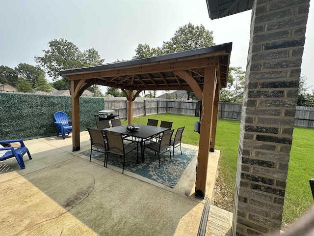 1008 Wildcat Ln, Jonesboro, AR 72405 - view of patio / terrace with a gazebo and outdoor dining area