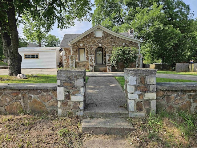1421 W 25th St, North Little Rock, AR 72114 - tudor home with stone siding