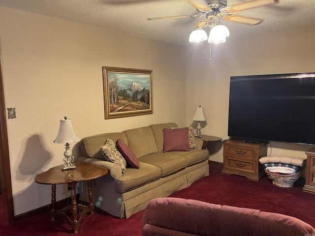 113 Boyd Rd, Southside, AR 72501 - living room featuring carpet floors and ceiling fan
