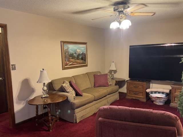 113 Boyd Rd, Southside, AR 72501 - carpeted living area featuring a ceiling fan