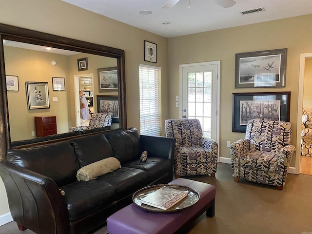 6 Maplewood W, Heber Springs, AR 72543 - living room with baseboards and ceiling fan