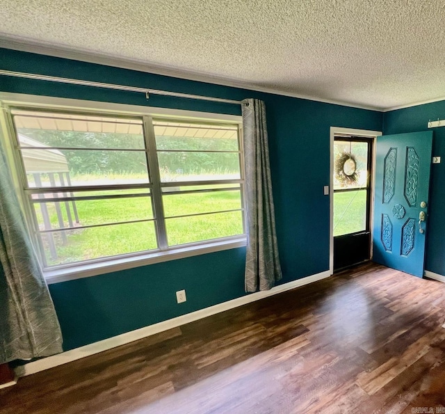 470 Lr 28, Foreman, AR 71836 - entryway featuring plenty of natural light, wood finished floors, a textured ceiling, and baseboards
