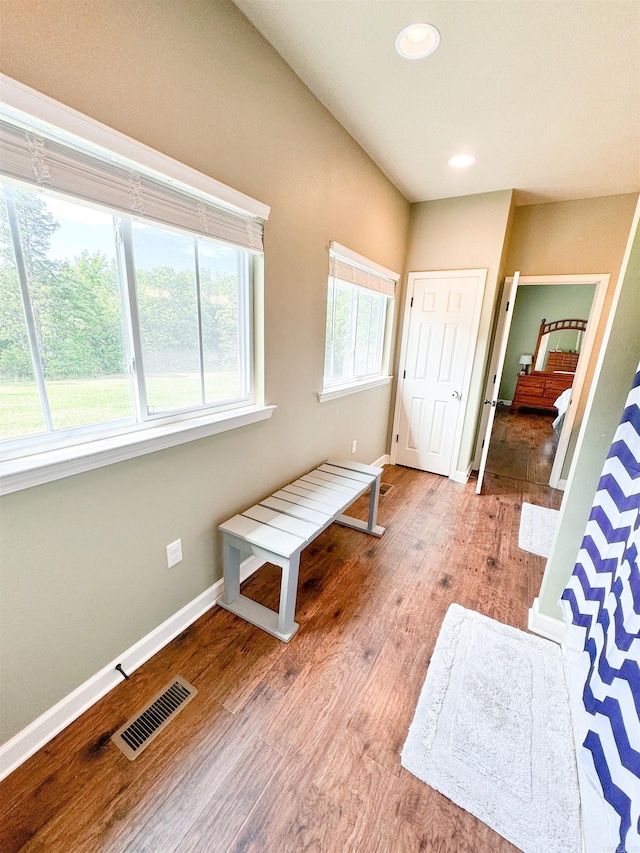 125 Gassaway, Searcy, AR 72143 - entryway featuring baseboards, wood finished floors, and recessed lighting