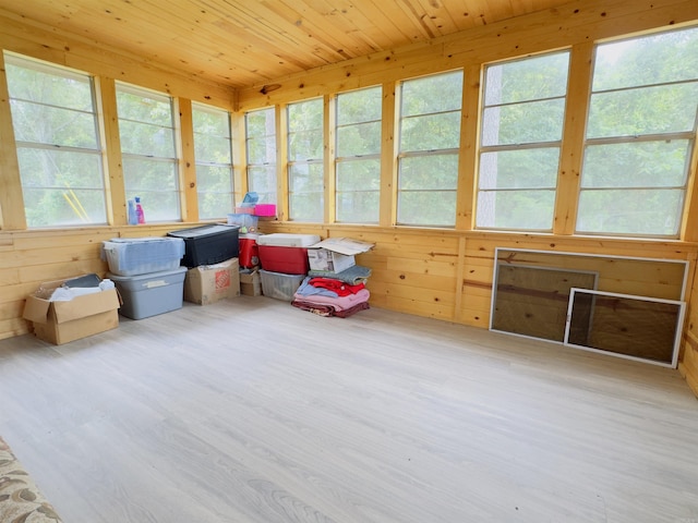 9689 W Ar 56th Hwy, Wideman, AR 72585 - sunroom / solarium with wood finished floors, wooden walls, and wood ceiling