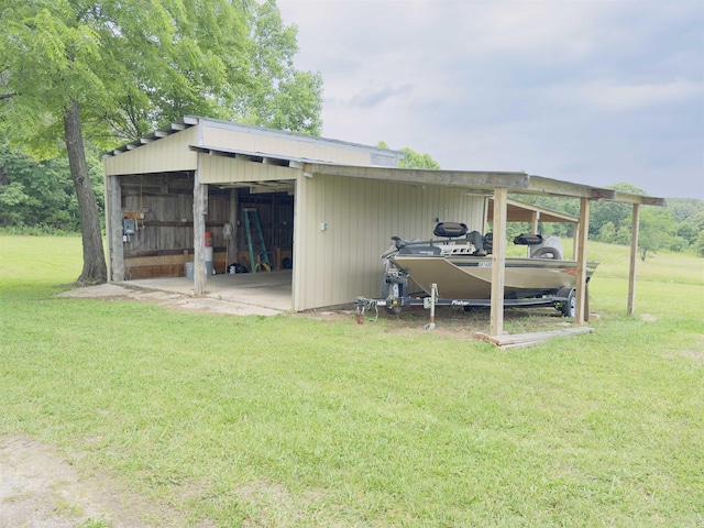 9689 W Ar 56th Hwy, Wideman, AR 72585 - view of pole building featuring a yard