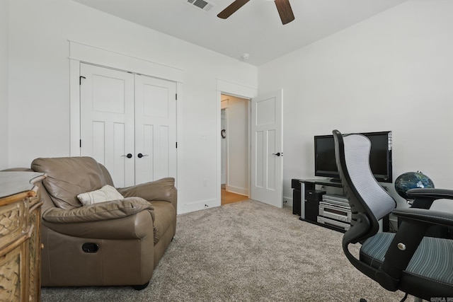 10584 Gunter Loop, Benton, AR 72019 - office space with carpet and a ceiling fan