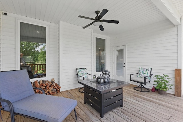 10584 Gunter Loop, Benton, AR 72019 - deck with a ceiling fan