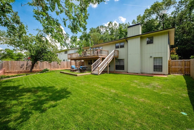 122 Glen Dr, Little Rock, AR 72207 - back of house with a wooden deck, stairway, and a patio