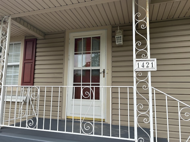 view of doorway to property